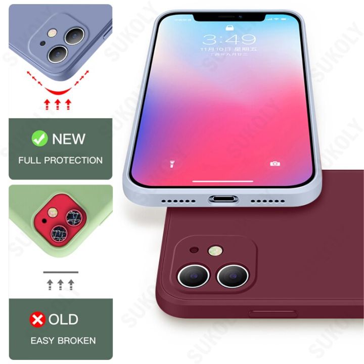 สินค้าใหม่ในสต็อก-สแควร์ซิลิโคนเหลวกรณีสำหรับ-iphone-13-14-12-11-pro-max-มินิ-xs-max-x-xr-6-6วินาที7-8บวก-se-2020บางปกอ่อนกรณีเดิม