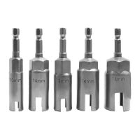 5 PCS Power Wing Nut Driver Set with 1/4 Inch Hex Shank Slot Wing Nuts Drill Bit Socket Wrenches Tools Set for Panel