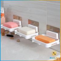 TookJai ที่วางฟองน้ำล้างจาน ที่วางสบู่พลาสติก ไม่ต้องเจาะผนัง Wall-mounted soap dish