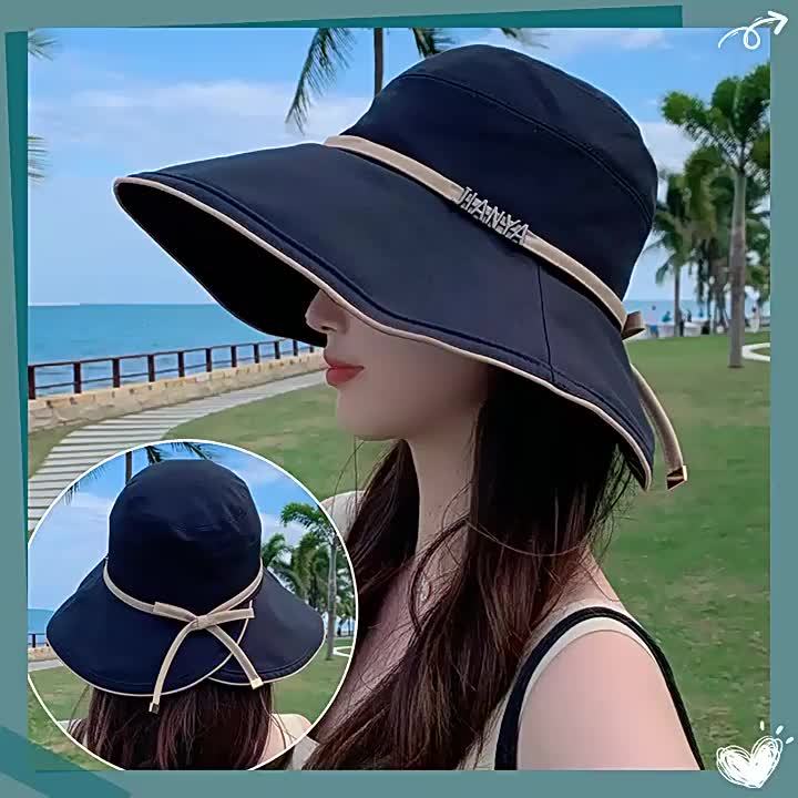 Rasa Reka Bentuk Bersilang Tether Busur Produk Premium Kain Topi Wanita ...