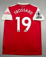 เสื้อบอล แฟนบอล อาเซนอล เหย้า 2022-23 Arsenal Home พร้อมเบอร์ชื่อ 19 TROSSARD อาร์ม พรีเมียร์ลีค ครบชุด 2022