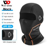 WEST BIKING Summer Cycling Caps For Men Full Face UV Protection Motorcycle Hood Fishing Running Balaclava Cooling Sport Gear Shield  Netting