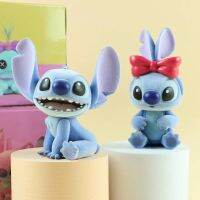 ของเล่นตัวการ์ตูนอะนิเมะ Lilo &amp; Stitch Kawaii Action Figures ตกแต่งรวบรวมตุ๊กตาโมเดลสำหรับเป็นของขวัญ