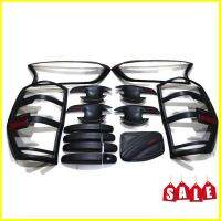 อุปกรณ์กันรอย ครอบไฟหน้า ครอบไฟท้าย ฝาถัง เบ้ามือ ครอบมือดึงนอก Ford Ranger 2015-2022 สีดำด้าน**ร้านค้าแนะนำให้บริการ** สิ้นค้าดี**