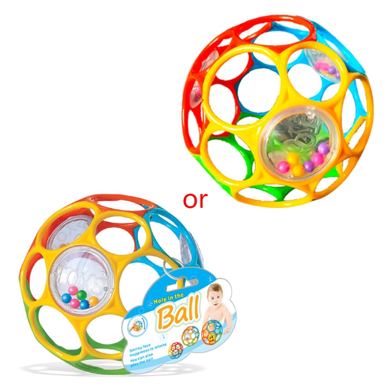 Oball bright-color molar rubber ball baby toy multi-touch grasping ball gift 1pc 