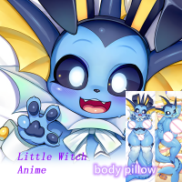 Dakimakura Anime VAPOREON Double-sided Print Life-size Body Pillow Cover