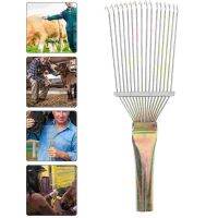 Horsehair Wool Comb Cattle Tail Brush Grooming Rake Pet Steel Livestock Massage Cleaning Vacuum Sponges Scourers Cloths