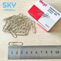 SKY คลิปหนีบกระดาษ ลวดเสียบกระดาษ แบบกล่อง 100 ชิ้น ยาว 3 cm ลวดหนีบกระดาษ คลิปเสียบกระดาษ อุปกรณ์สำนักงาน ออฟฟิส Paper Clip