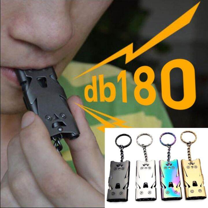 portable-whistle-stainless-steel-high-decibel-triple-pipe-outdoor-life-saving-emergency-sos-survival-whistle-keychain-survival-kits