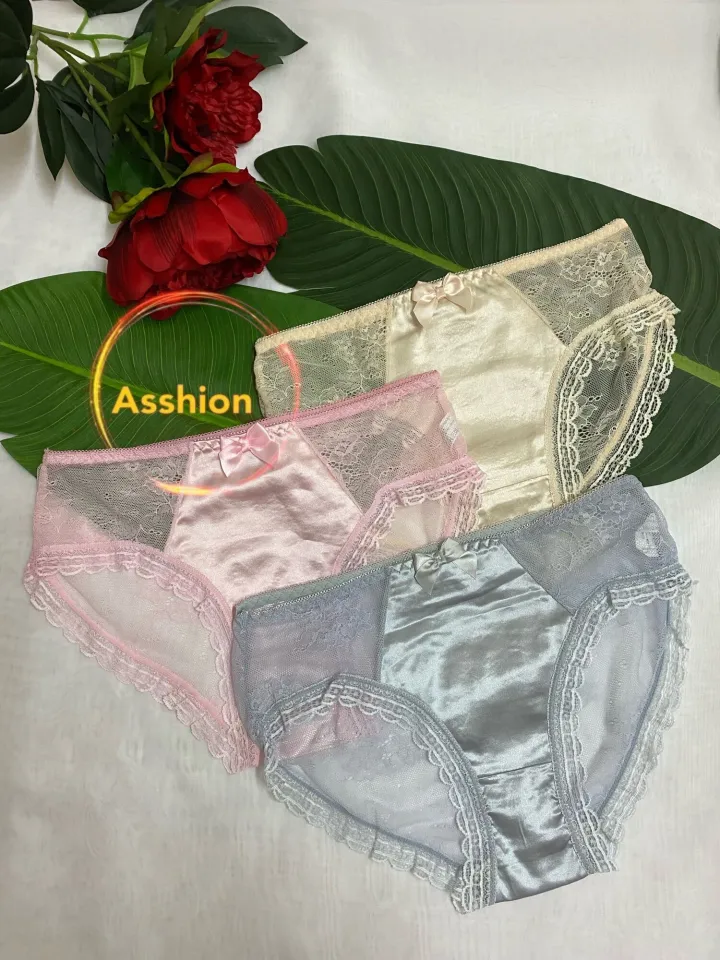 💋SEXY💋 High End Satin With Sweet Lace Transparent Lace Sweet