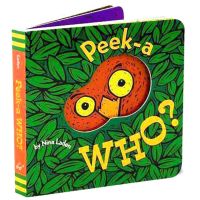 Peek A Who Guess Who I Am-3ปี-เด็กหนังสือกระดาษแข็งตรัสรู้ความรู้ความเข้าใจซ่อนแอบ Cat Story Burrow สนุก Touch หนังสือของเล่นก่อนนอนเกม Peeka Who