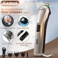 FTEE78 Kemei  KM-418 มินิที่มีประสิทธิภาพ clipper ผมไฟฟ้า T rimmer จัดแต่งทรงผมตัดไทเทเนียมเหล็กใบมีด clipper ผมที่มี 3 คู่มือหวี