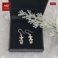 MT ต่างหูเงินแท้ ดีไซน์ รูปกิ้งก่า แบบห้อย ตะขอเกี่ยว Solid 925 Sterling Silver Earrings (se824) MT Jewelry มณีธารา