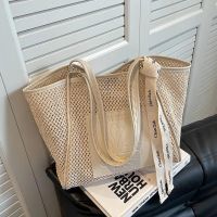 【Ready Stock】 ☁ C23 tote bag Summer Fashionable Woven Big Bag Female 2022 New Style Large-Capacity Tote Influencer High-End Texture Shoulder Mother-In-Child 2022187