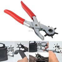 Heavy Duty Revolving 6 Hole Leather Belt Paper Eyelet Cut Plier Punch Craft Tool  Pliers