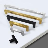 【LZ】▤♝✔  nord Gold Square Cabinet Handles Brushed Brass Kitchen Hardware Modern Drawer Furniture Door Knobs Cupboard Wardrobe Drawer Pull