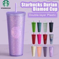 ♨卐 ?พร้อมส่ง?starbucks cup ไทย starbucks แก้ว starbucks หนาม แก้วสตาร์บัคส์ของแท้ สตาร์บัคส์ แก้ว หนามด้วยฟาง 24oz Diamond Studded Tumbler【Goob】