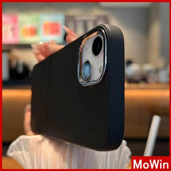 mowin-เข้ากันได้สำหรับ-เคสไอโฟน-เคสไอโฟน11-เคสโทรศัพท์-14-pro-max-เคส-iphone-หรูหราชุบปุ่มโลหะซิลิโคนนุ่มเคสกันกระแทกกล้องป้องกันของแข