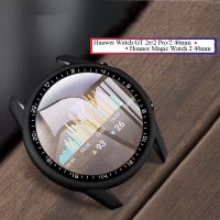 ZZOOI Tempered Glass Screen Protector For Huawei Watch 3 Pro GT 2 46mm GT 2E 2 Pro Protective Case for honnor magic watch 2 46mm shell