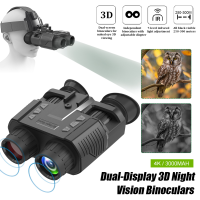 หัวเมากล้องส่องทางไกล Night Vision ที่มีจอแสดงผลแบบ Dual FHD อินฟราเรดกล้องส่องทางไกลดิจิตอล3D สำหรับการล่าสัตว์สัตว์ป่าสังเกตการเดินทาง