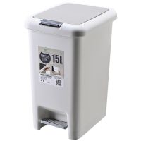 Plastic Pressing Type Storage Bucket 8L/10L/15L/20L Large size Square Trash can Foot Pedal Domestic Trash bin Garbage bag holder