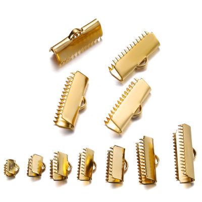 20/30Pcs Stainless Steel Smooth Horse Buckle Crimp End Bead Buckle Tip Clasp Bracelet Connectors for DIY Jewelry Making Supplies