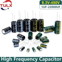 10-6Pcs 6.3V 10V 16V 25V 35V 50V 63V 100V 400V 450V 0.1UF 1000UF 470UF -22000UF Aluminum Electrolytic Capacitor High Frequency Electrical Circuitry Pa