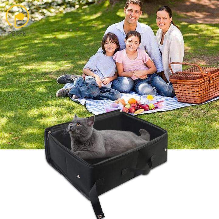 Perfk Portable Cat Litter Pan Leak Proof Easy to Clean Pan for Traveling Outdoor Lazada PH