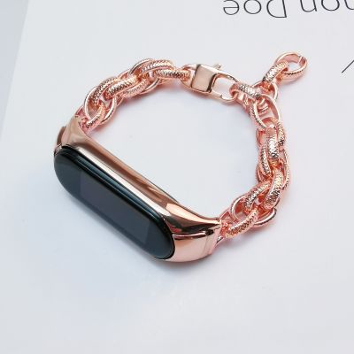 ♣☑✈ For Xiaomi Bracelet 8th Generation Wristband Metal Chain for Xiaomi 8NFC Version Buckle Bracelet Strap Intelligent Sports Watch