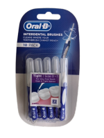 Oral-B Interdental Brushes 10pcs/pack แปรงซอกฟัน10ชิ้น/แพค(ด้ามตรงขนทรงกรวย)