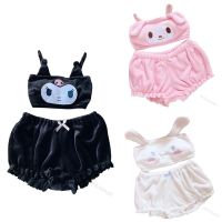 sanrio kawaii cartoon autumn winter mymelody kuromi cinnamon flannel pajamas underwear bra little devil sexy home clothes