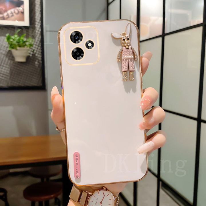 เคสโทรศัพท์กระต่ายคริสตัลน่ารักสำหรับ-realme-oppo-ซิลิโคนชุบด้วยไฟฟ้า-c53ปลอกอ่อน-realmec53เลนส์ฝาครอบป้องกัน2023