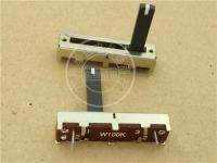 Original ALPHA SL-2043N W100K 35MM Straight Slide Fader Single Potentiometer Handle 10MM 20MM White Dot