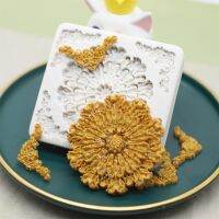 Fine Flowers Silicone Mold Lace Relief Vintage Fondant Embossing Cake Decoration Tools For Party Decoration Chocolate Mould Bread  Cake Cookie Accesso