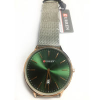 CURREN Jam Tangan 8302 Kuarza Kalis Air Kalendar Tali Pinggang Mesh Jam Lelaki Mewah