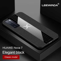 LEEWINDA เคสโทรศัพท์สำหรับ Huawei Nova 7เคสสำหรับ Huawei Nova 6SE Nova 7i P40 Lite เคสสามต่อสู้ผ้ารูปแบบเกราะขอบนุ่มกันกระแทก