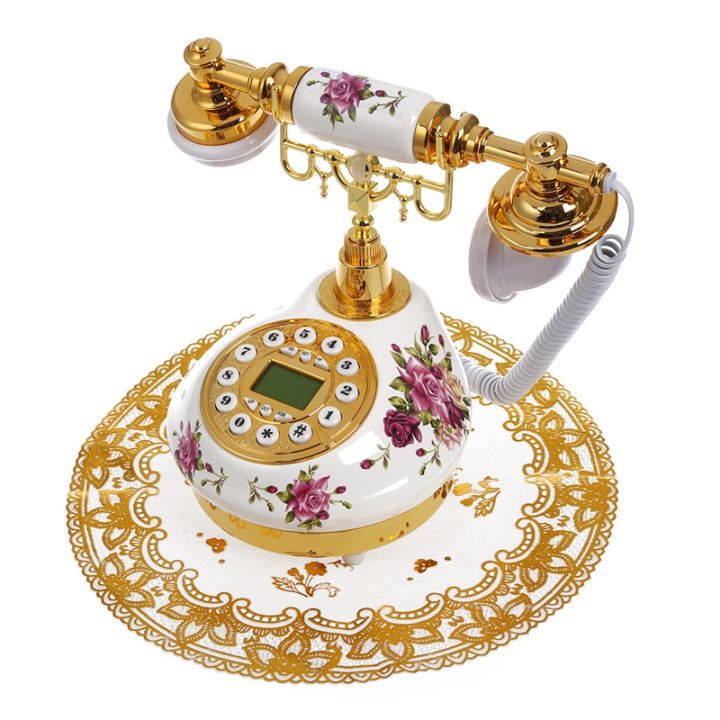 retro-vintage-antique-style-floral-ceramic-home-decor-desk-telephone-phone