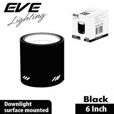 ถูกชัวร์-โคมดาวน์ไลท์หน้ากลมติดลอย-6-นิ้ว-1xe27-eve-lighting-รุ่น-เพชร-el-0601rd-6-bk-สีดำ-ส่งด่วนทุกวัน