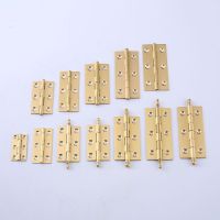 2Pcs Pure Brass Miniature Hinges Brass Hinges Copper Mini Hinge Jewelry Box Furniture Hardware Fitting