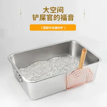 Metal clearance litter tray