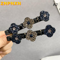 ZNPNXN คลิปผมถัก Hairpins หญิง Rhinestone Headwear Barrette สำหรับผู้หญิง