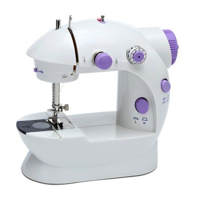 Sewing Machine Mini Portable Household Electric Sewing Machine With Lamp And Foot Pedal Two Thread Kit Electric Sewing Machine Parts  Accessories