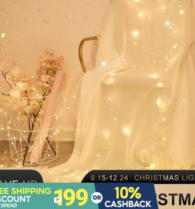 COD 100 Led 10m Copper Lamp Waterproof Indoor Outdoor Christmas Light