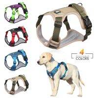 Dog Harness Vest French Bulldog Nylon Dog Harness For Big Dogs Adjustable Safety Large Greyhound Outdoor Walking Harnesses Leashes