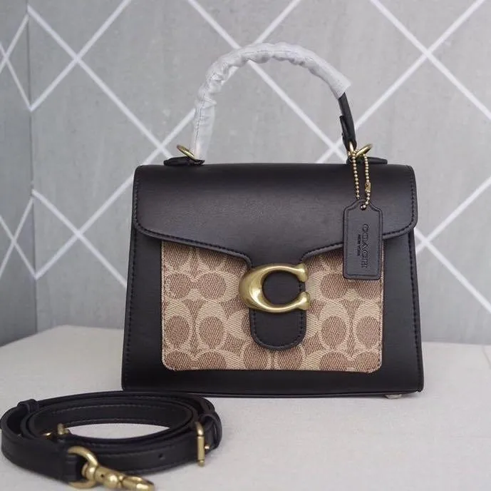 New Coach Tabby Top Handle In Signature Canvas / Tas Coach Lazada