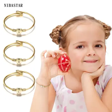 Amazoncom Personalized Initial Bracelet GiftDaughter Bracelet Baby  Bracelet Mother Daughter Bracelets 14K Gold plated Bracelet  Handmade  Products