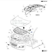 แท้ โฟมรองบานพับฝากระโปรงหน้า CHEVROLET CAPTIVA 2.0 2.4 ทุกปี