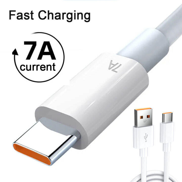 7A Type C USB Cable SuperFast Charge Cable for Huawei Mate 40 30 Xiaomi Samsung Fast Charging