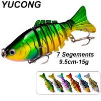 YUCONG 1PC Sinking Wobblers Fishing Lure 15g 9.5cm Jointed Swimbait Bass Trolling Bait 7 Sections Artificial Hard Isca Pesca