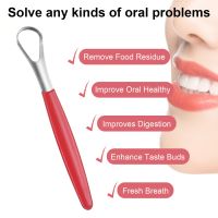 2021 Newest Tongue Scraper Un-slip Handle Metal Oral Cleaner Srapes Reusable Adults KidsOral